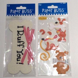 I Ruff You Bone and Playful Pups Scrapbook Stickers / Embellishments